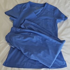 Med Couture Light Blue Scrub Top